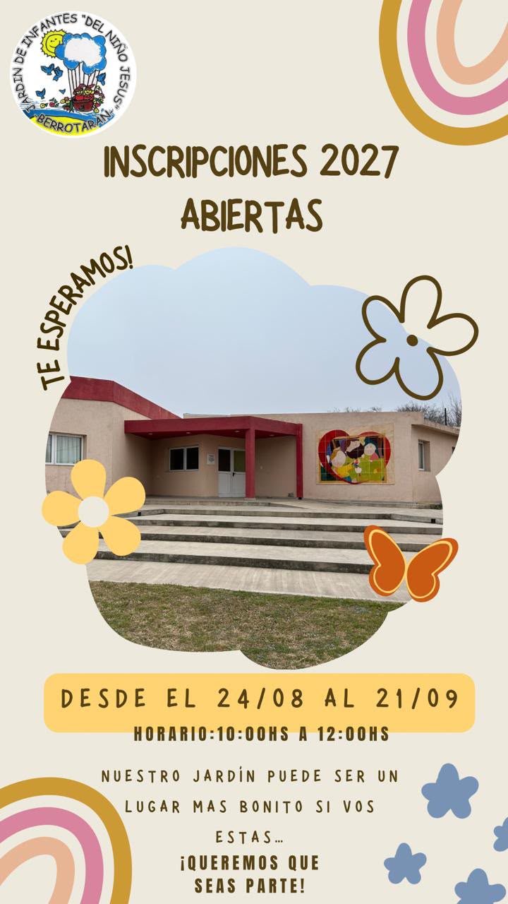 COMENZARON LAS PREINSCRIPCIONES EN EL JARDÍN DE INFANTES DEL NIÑO JESÚS